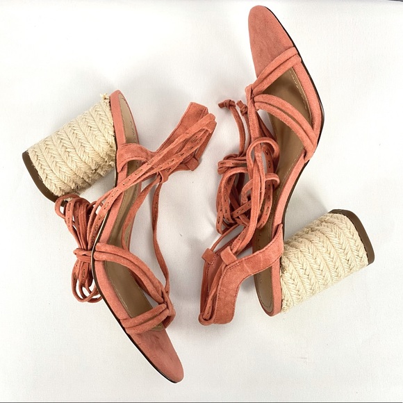 🆕 GIBSON & LATIMER Tasha Suede Block Heel Sandals - Picture 3 of 8